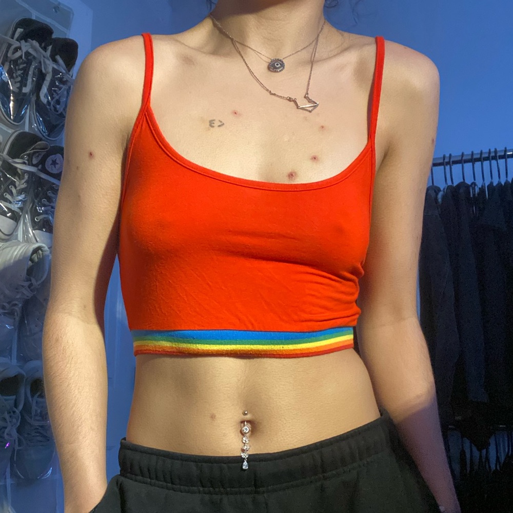 red crop top